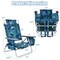 4-Pack 5-Position Outdoor Folding Backpack Beach Reclining Chair with Pillow